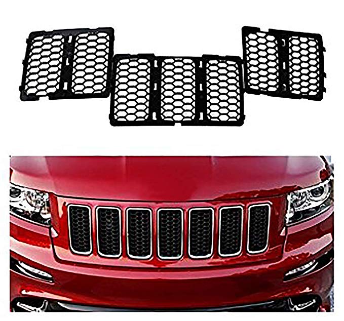 JeCar Front Grille Inserts Mesh Honeycomb for 2014-2016 Jeep Grand Cherokee