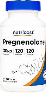 Nutricost Pregnenolone 30mg, 120 Capsules - Non-GMO, Gluten Free, Vegetarian Capsules