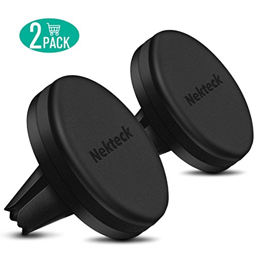 Car Mount, Nekteck Air Vent Magnetic Car Phone Mount Holder and Mini Tablets Holder for iPhone 8/ 7/ 6s/ 6 Samsung Galaxy S8/ S7/ Note 8, LG HTC Nexus 6P Google Pixel Smartphone and GPS Devices,2 Pack