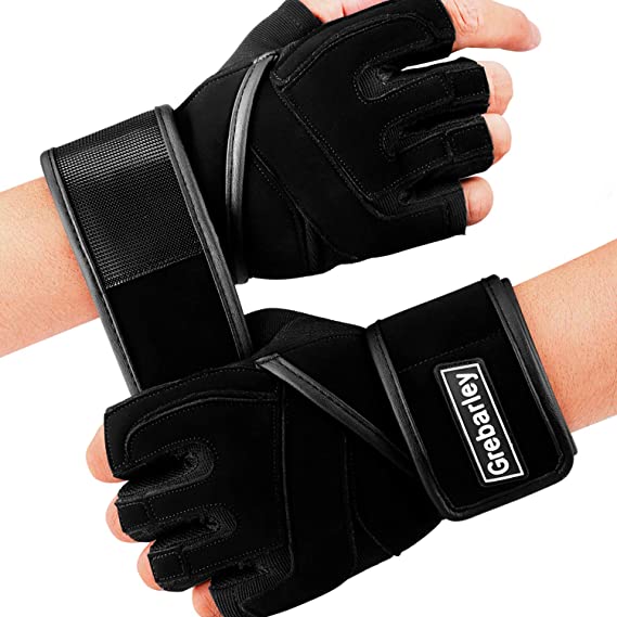 Gym Gloves,Weight Lifting Gloves with Full Wrist Support,Extra Grip Training Gloves for Fitness/Crossfit/Pull Up/Cycling Men & Women