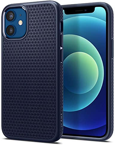 Spigen Liquid Air Works with Apple iPhone 12 Mini Case (2020) - Navy Blue