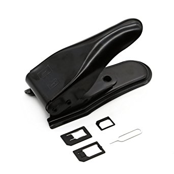 Kingsdun 2in1 Nano Sim Card Cutter & Micro Sim Cutter for iPhone 5S 5C 5, iPhone 4, 4S and other Phones (Black)
