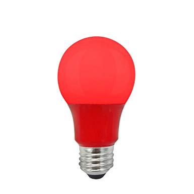 Xtricity Red A19 LED Light Bulb 5 Watt E26 Medium Base (40 Watt Equivalent) 120 volt, UL Listed, Energy Efficient, Great for Party and Christmas Lighting Decorations (Pack of 1)