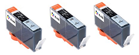 K-Ink Compatible Black Ink Replacement Cartridges for 564XL 564 XL (3 Big Black)