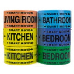 Moving Supplies - 2 Room Labeling Tape--tape for Your Bedroom, Living Room, Bathroom and Kitchen! Organize While Packing!