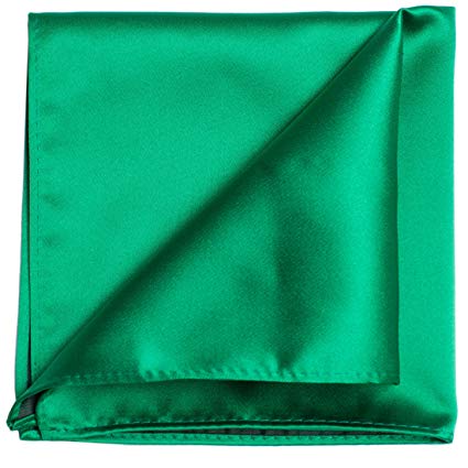 KissTies 1PC/6PCS Satin Pocket Square Wedding Party Solid Handkerchief   Gift Box