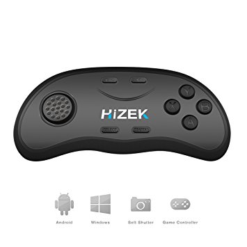 Bluetooth Remote Controller, Hizek Wireless Gamepads Mouse Music Player for 3D Glasses iOS Android PC(Battery Not Included)