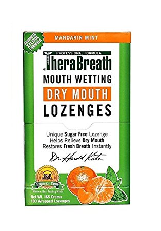 TheraBreath Mouth Wetting Lozenges, Mandarin Mint (100 ea)