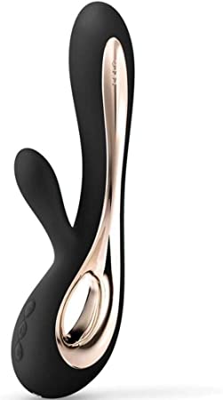 LELO Soraya 2 Rabbit Massager Black, for Internal and External Pleasure, Waterproof & Wireless