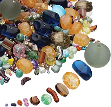 The Beadsmith Box of Beads, Bead Assortment, 5-Pound Box of Glass Beads in Assorted Shapes and Sizes, Use for Bracelet Necklace Earrings Jewelry Making and DIY Crafts