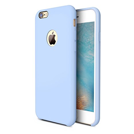 iPhone 6s plus Case, TORRAS [Love Series] Liquid Silicone Rubber iPhone 6 Plus/ iPhone 6S Plus Soft Microfiber Cushion Shockproof Case (5.5 inches)-Light Blue