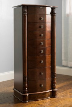 Hives and Honey Henry IV Walnut Jewelry Armoire