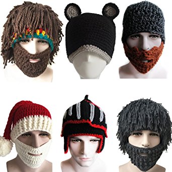 Yosang Windproof Ski Mask Warm Knitted Beanie Hat Cap