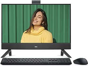 Dell Inspiron 5415 All In One Desktop - 23.8-inch FHD (1920x1080) Touchscreen Display, AMD Ryzen 5-7530U Processor, 16GB DDR4 RAM, 1TB SSD, AMD Radeon Graphics, Windows 11 Home, Onsite Service - Black