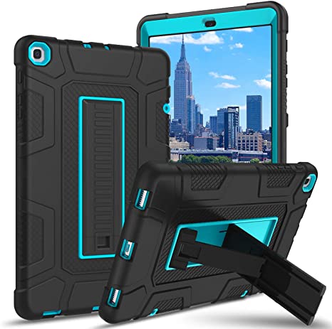 BENTOBEN Galaxy Tab A 10.1 Case 2019 T510/T515/T517, Heavy Duty Shockproof Three Layer Hybrid Protective Case Cover for Samsung Galaxy Tab A 10.1 Inch 2019 Tablet SM-T510 SM-T515 SM-T517, Black/Blue