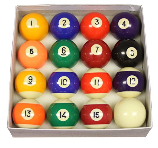 Powerglide Stripes And Spots Standard Pool Balls (16 Piece)