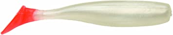 DOA Cal Shad Tail Bait (12 - Pack), Pearl Fire Tail, 3 1/2-Inch