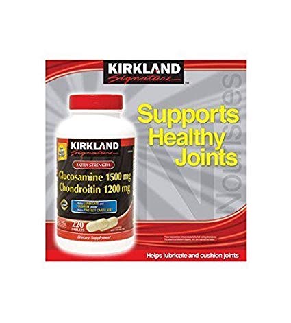 Kirkland Signature Extra Strength Glucosamine 1500 mg & Chondroitin 1200 mg Tablets, 220 Cpont