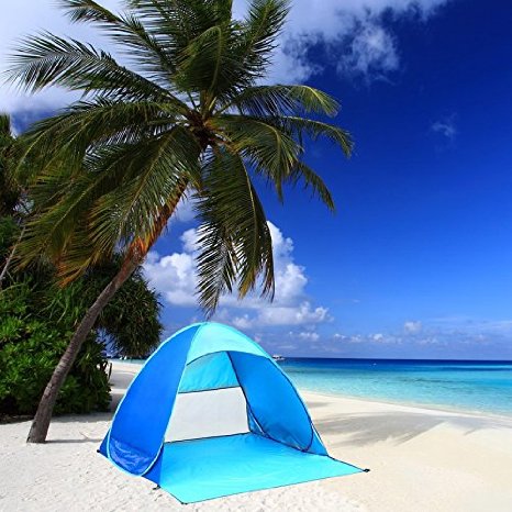 Sumdreams Outdoor 2 Person Pop Up Cabana Beach Camping Tent Sun Shade Shelter Blue