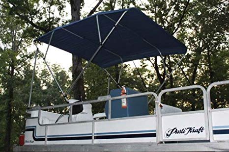 Vortex Navy Blue Pontoon/Deck Boat 4 Bow Bimini Top 8' Long, 97-103" Wide, 54" High, Complete Kit, Frame, Canopy, and Hardware 1 to 4 Business Day DELIVERY