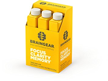 BrainGear Brain Performance Formula, Pineapple Mango, 4.5 Ounce, 3 Count
