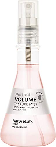 NatureLab Tokyo Perfect Volume Texture Mist - Hair Texturizing Spray, Volumizing Micro-Mist with Apple Stem Cells   Protein to Promote Visible Thickening - Heat   Color Protectant (4 oz / 120 ml)