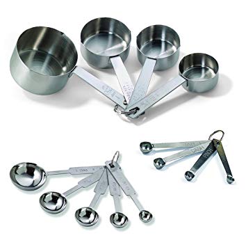 TableCraft H726 Bakers Dozen Measuring Set Includes Measuring Spoons, Measuring Cups and Spice Spoons