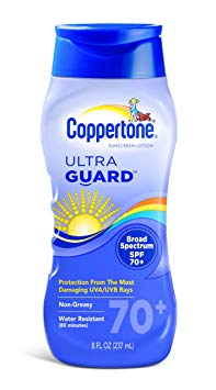 Coppertone Ultraguard Sunscreen Lotion, SPF 70 , 8-Ounce Bottles (Pack of 2)