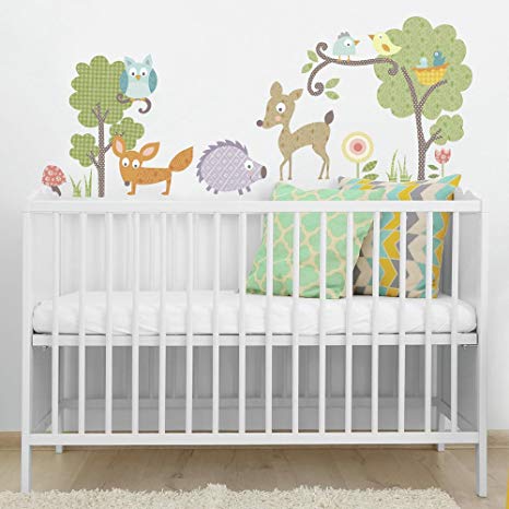 RoomMates RMK1398SCS Woodland Animals Peel & Stick Wall Decals