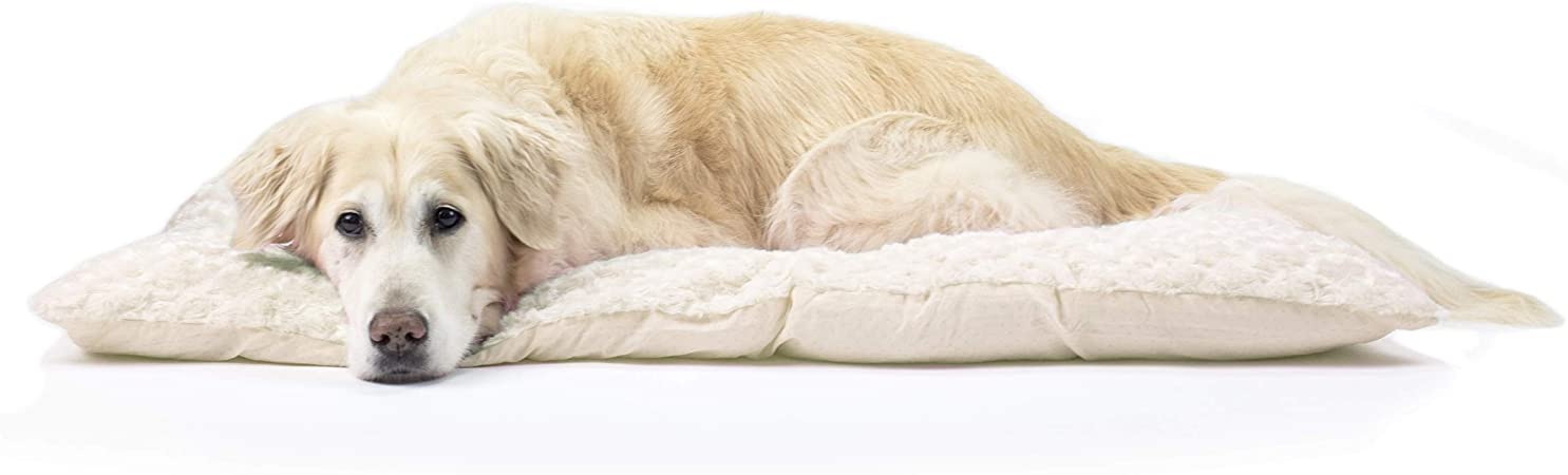 Furhaven Pet Dog Bed Kennel Pad | Snuggly Bolster & Tufted Pillow Cushion Crate or Kennel Pet Dog Bed for Dogs & Cats - Available in Multiple Colors & Styles