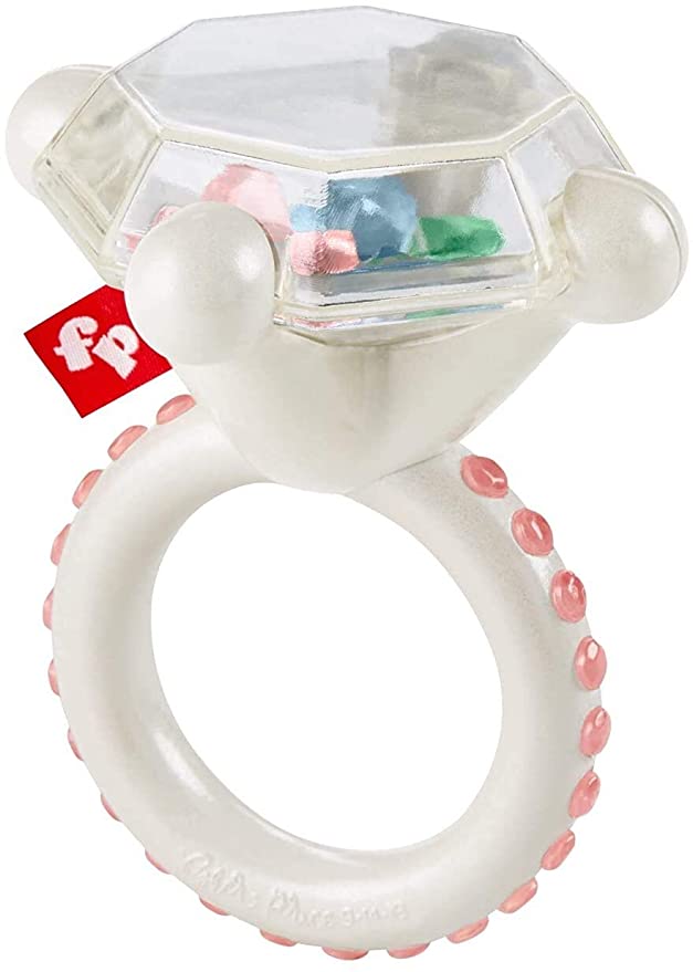 Fisher-Price Rock ‘n Rattle Teether Ring, Baby Rattle and Teething Toy