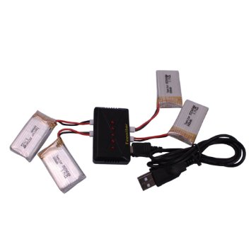 Teenitor 3.7V 680mAh 20C Batteries with 5 in 1 X5 Battery Charger for Syma X5C-1 X5C X5A