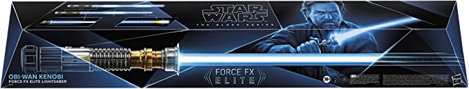 Star Wars The Black Series OBI-Wan Kenobi Force FX Elite Lightsaber with Advanced LED and Sound Effects, Adult Collectible Roleplay Item, Multicolored (F3906)