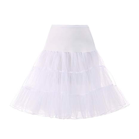 AW Women 50s Petticoat Skirts Rockabilly Retro Underskirt Crinoline Tutu Dress