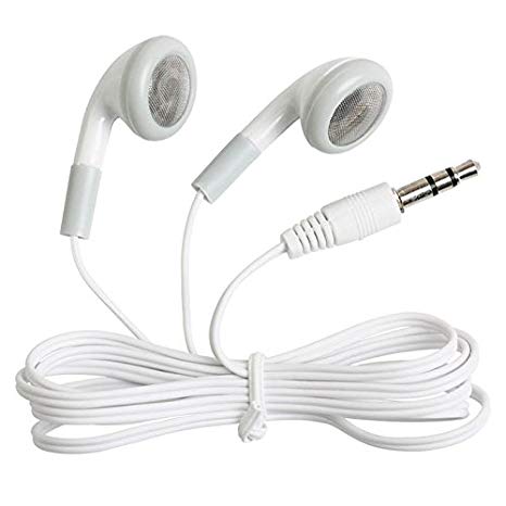 Wholesale Wired Cell Phone Headsets Bulk Earbuds Headphones 100 Pack For Iphone, Android, MP3 Player - White