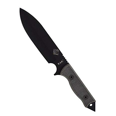 Ontario Knife Company 8674 Ranger, RAK Assault Knife 6" Plain Blade, Black Micarta Handle