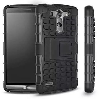 LG G4 Case, LG G4 Armor cases- Tough Armorbox Dual Layer Hybrid Hard/Soft Protective Case by Cable and Case, ArmorBox Black