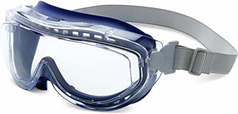 Uvex S3405X Flex Seal Safety Goggles, Navy Body, Clear Uvextreme Anti-Fog Lens, Fabric Headband
