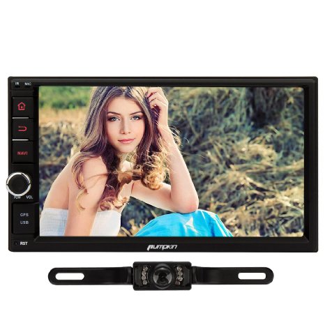 Pumpkin Quad Core 7 inch 2 Din Android 51 Lollipop Car Stereo Radio HD 1024600 Muti-touch Screen GPS Navigation Without DVD Player Support 3G WIFI Bluetooth OBD2 Mirror Link with Backup Camera