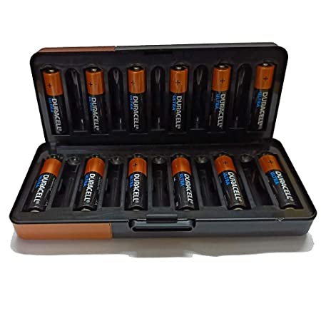 DURACELL Alkaline AA Battery with Storage Box (Pack of 12)