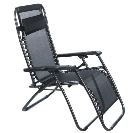 Ancheer Folding Zero Gravity Reclining Lounge Portable Garden Beach Camping Outdoor Chair