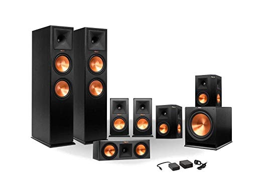 Klipsch 7.1 RP-250 Reference Premiere Surround Sound Speaker Package with R-110SW Subwoofer and a FREE Wireless Kit (Ebony)