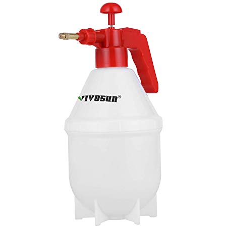 VIVOSUN 0.4Gallon Hand held Garden Sprayer Pump Pressure Water Sprayers, 50 oz Hand Sprayer for Lawn, Garden (1.5L Red)