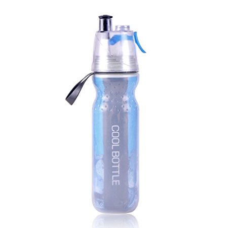 17oz Insulated Bike Water Bottle Mist and Spray BPA-Free Sport Bottle (L.&G.)