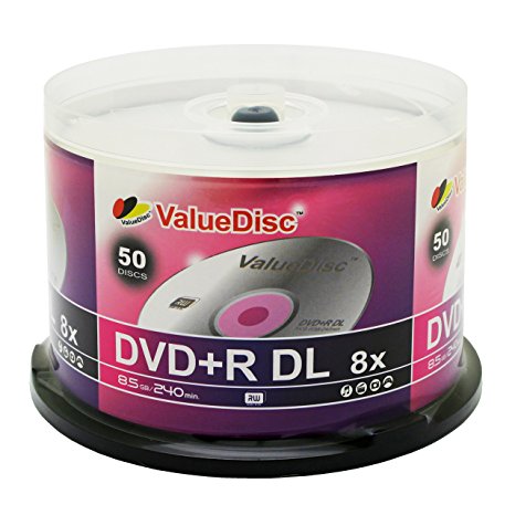Value Disc Double Layer DVD R 50pk in Spindle (cake box)