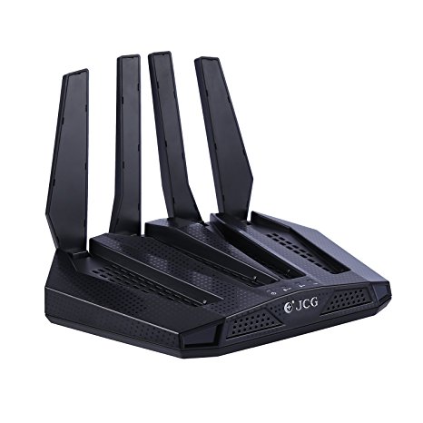 Dual Band Router, JCG AC1200 Wireless 2.4G/300Mbps   5G/867Mbps Wi-Fi Router with 4 Antennas, 1 USB 2.0 Port (JHR-AC836M)