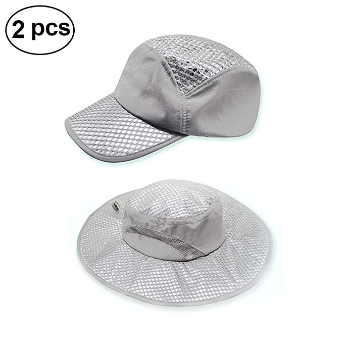 Julvie 2 Pcs Cooling Hat Summer Ice Cap Sun Hat for Women Men