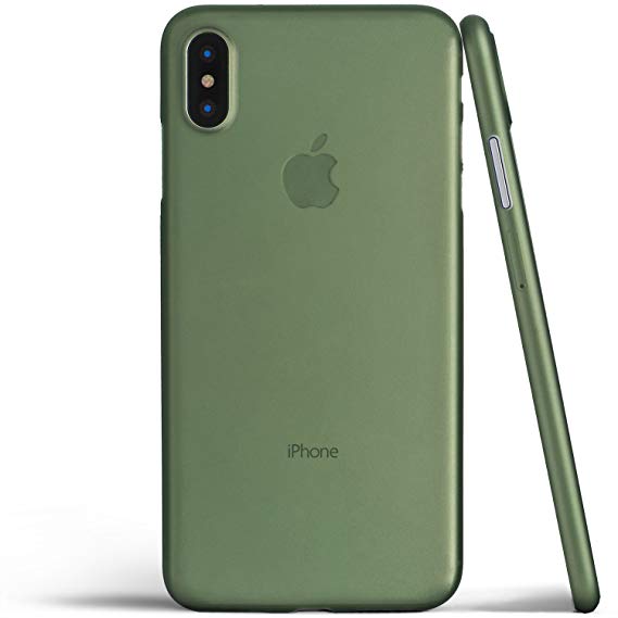 iPhone X Case, Thinnest Cover Premium Ultra Thin Light Slim Minimal Anti-Scratch Protective - For Apple iPhone X | totallee (Deep Green)