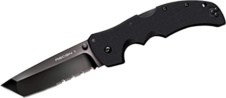 Cold Steel Recon 1 Series Tactical Folding Knife with Tri-Ad Lock and Pocket Clip - Made with Premium CPM-S35VN Steel