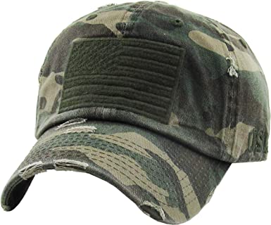 KBETHOS Tactical Operator Collection with USA Flag Patch US Army Military Cap Fashion Trucker Twill Mesh